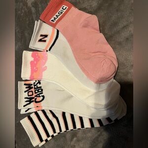 Magic Pink and White Casual Socks Collection